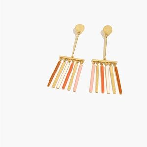 Madewell Enamel Rainbow Fringe Earrings